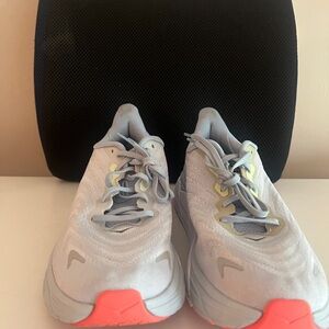 Hoka Women's Shoes in Gray and Pink